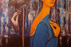 Woman in Blue 3 - 2016 - Acrylic on Canvas - 100x100 cm