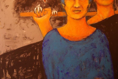 Woman in Blue 4 - 2016 - Acrylic on Canvas - 90x90 cm