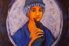 Woman in Blue 5 - 2017 - Acrylic on Canvas - 90x90 cm