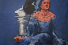 Woman in Blue 2 - 2020 - Acrylic on Canvas - 80x100 cm