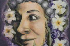 Woman with Flowers 2 - 2020 - Acrylic on Canvas - 30x40 cm