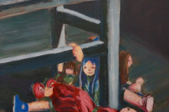 A Chair and Dolls 3 - 2022 - Acrylic on Canvas - 60x45 cm