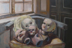 A Chair and Dolls 7 - 2022 - Acrylic on Canvas - 55x40 cm