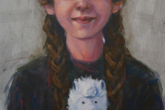 A Girl with a Sheep - 2022 - Acrylic on Canvas - 60x40 cm