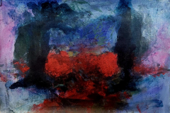 About marginalized blood5-Dead Syrians and shining olive trees-2025-Acrylic on Paper-29.7x42 cm
