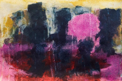 About marginalized blood7-Syrian girl with braids-2025-Acrylic on Paper-29.7x42 cm