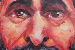 Selfie 9 - 2025 - Acrylic on Paper - 29.7x42 cm