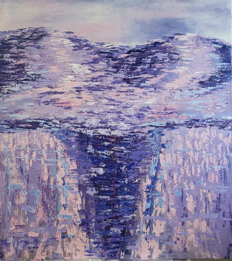 Mountains 5 - 2026 - Acrylic and oil on Canvas - 95x100 cm